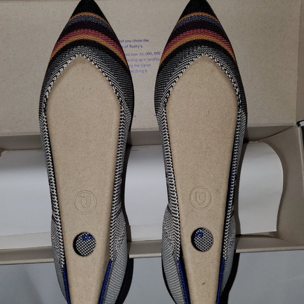 Rothy's VIB Inverse Stripe Points Size 9.5